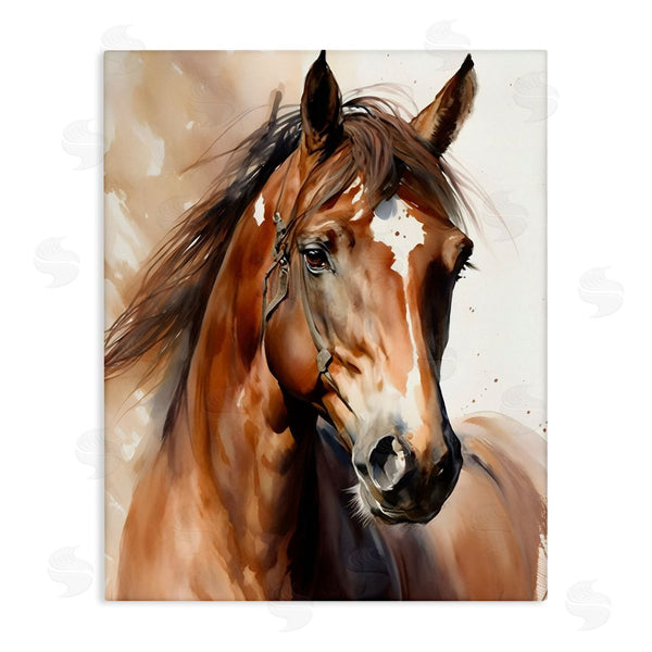 stupell industries Petal Prints Design | Brown Horse Painting Wall Art