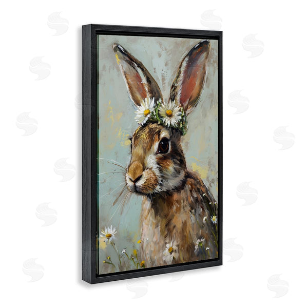 Stupell Industries Petal Prints Design | Bunny And Daisy Crown Wall Art