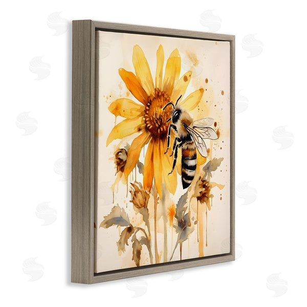 Stupell Industries Petal Prints Design | Busy Bee With Flower