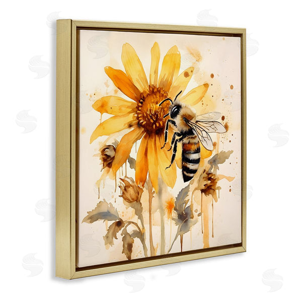 Stupell Industries Petal Prints Design | Busy Bee With Flower