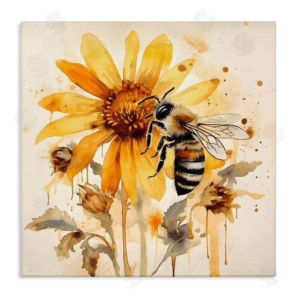 stupell industries Petal Prints Design | Busy Bee with Flower