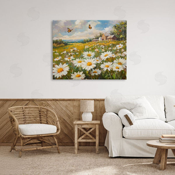 Stupell Industries Petal Prints Design | Butterfly Dream Daisy Field Wall Art