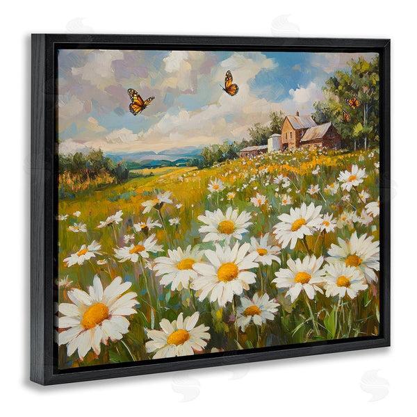Stupell Industries Petal Prints Design | Butterfly Dream Daisy Field Wall Art