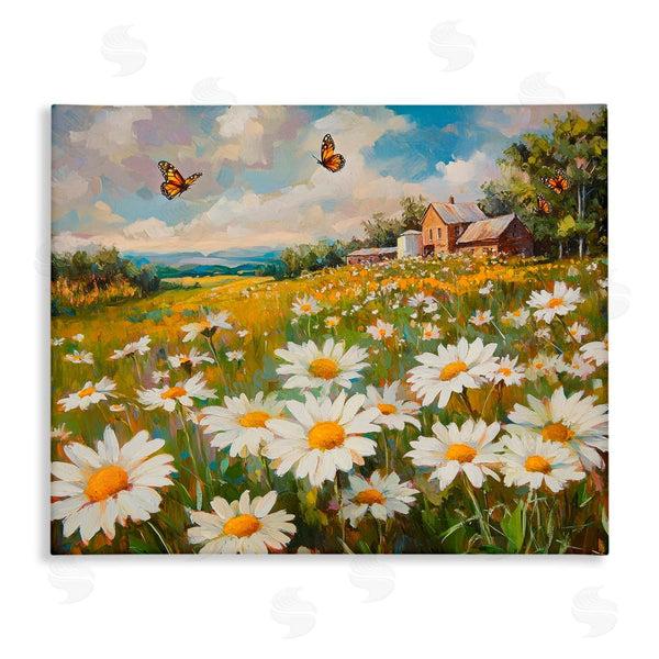 stupell industries Petal Prints Design | Butterfly Dream Daisy Field Wall Art