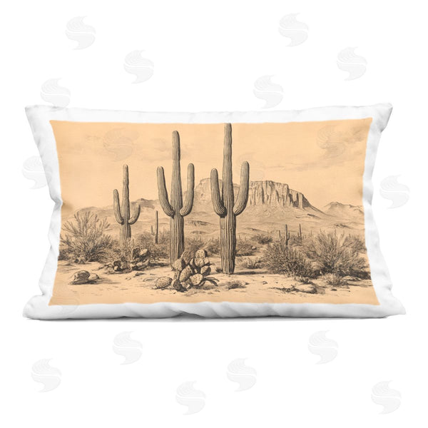 stupell industries Petal Prints Design | Cactus Desert Vintage Landscape Printed Throw Pillow