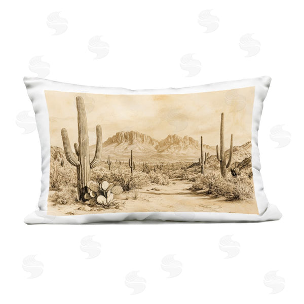 Stupell Industries Petal Prints Design | Cactus Road Vintage Desert Printed Throw Pillow