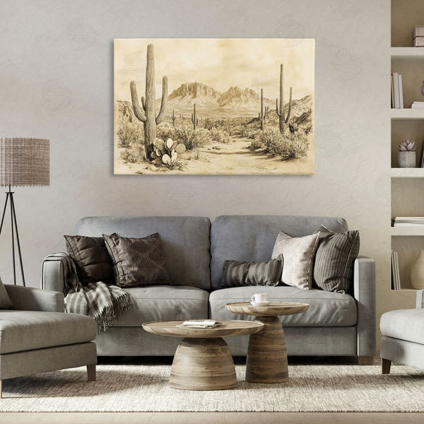 Stupell Industries Petal Prints Design | Cactus Road Vintage Desert Wall Art
