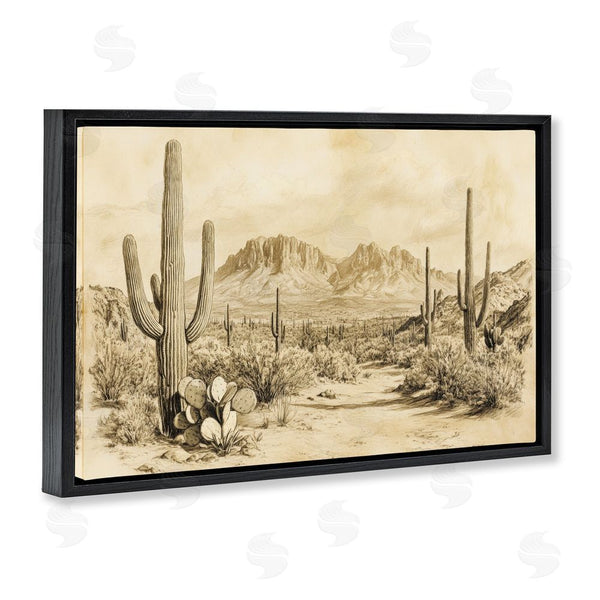 Stupell Industries Petal Prints Design | Cactus Road Vintage Desert Wall Art
