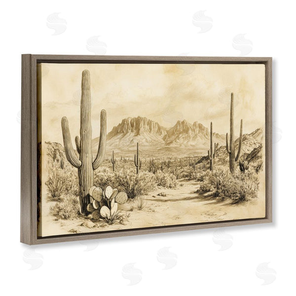 Stupell Industries Petal Prints Design | Cactus Road Vintage Desert Wall Art
