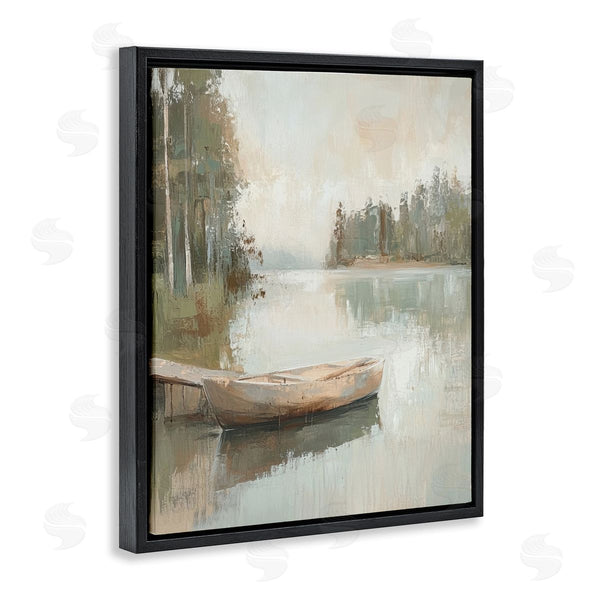 Stupell Industries Petal Prints Design | Canoe At Quiet Dock