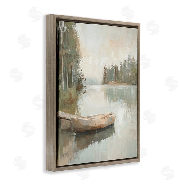 Stupell Industries Petal Prints Design | Canoe At Quiet Dock