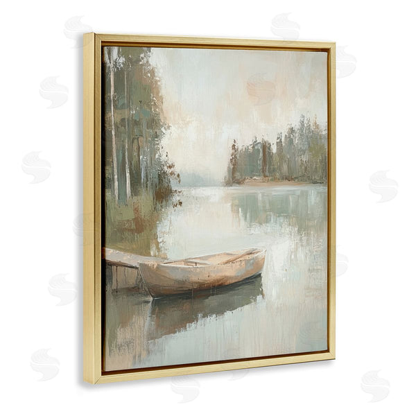 Stupell Industries Petal Prints Design | Canoe At Quiet Dock