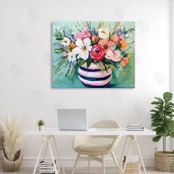 Stupell Industries Petal Prints Design | Chic Vase Abstract Bouquet Wall Art
