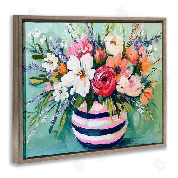 Stupell Industries Petal Prints Design | Chic Vase Abstract Bouquet Wall Art