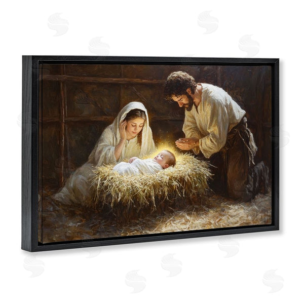 Stupell Industries Petal Prints Design | Christ Is Born Nativity Wall Art