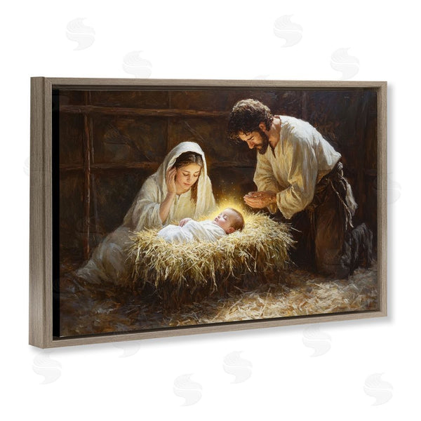 Stupell Industries Petal Prints Design | Christ Is Born Nativity Wall Art
