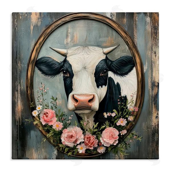 stupell industries Petal Prints Design | Classic Cow & Rose Garland