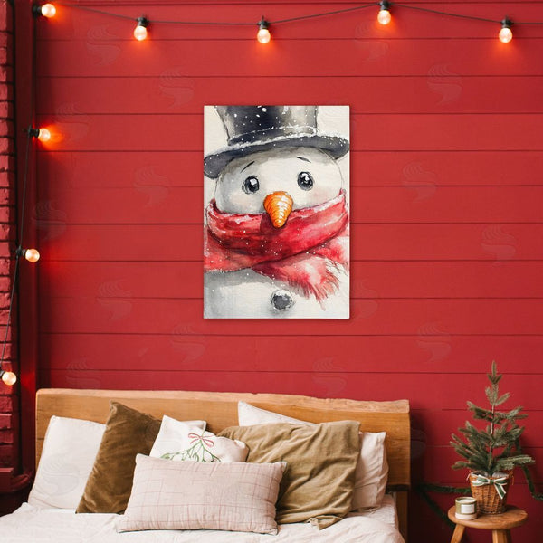 Stupell Industries Petal Prints Design | Close Up Snowman Portrait Wall Art