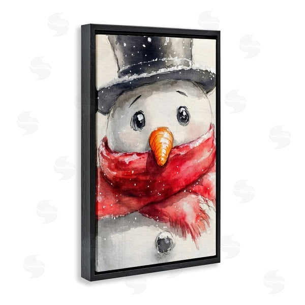 Stupell Industries Petal Prints Design | Close Up Snowman Portrait Wall Art