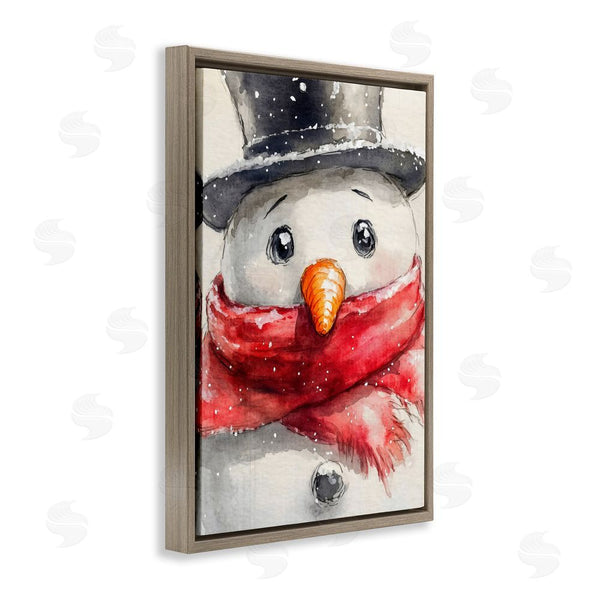 Stupell Industries Petal Prints Design | Close Up Snowman Portrait Wall Art