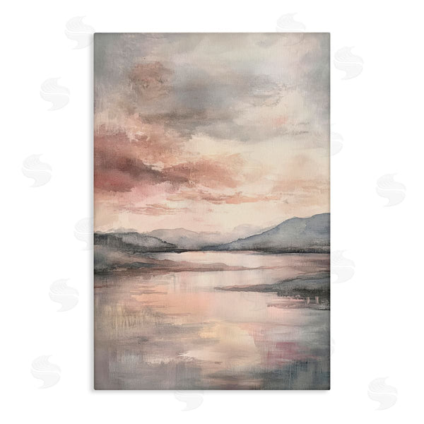 stupell industries Petal Prints Design | Cloud Covered Lake Landscape Wall Art