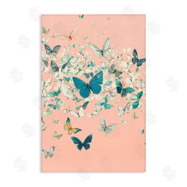 stupell industries Petal Prints Design | Cluster of Butterflies over Pink Wall Art