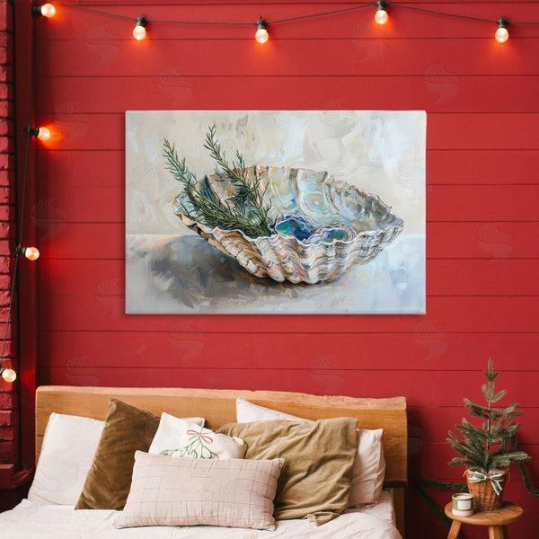 Stupell Industries Petal Prints Design | Coastal Christmas Shell & Fir Wall Art