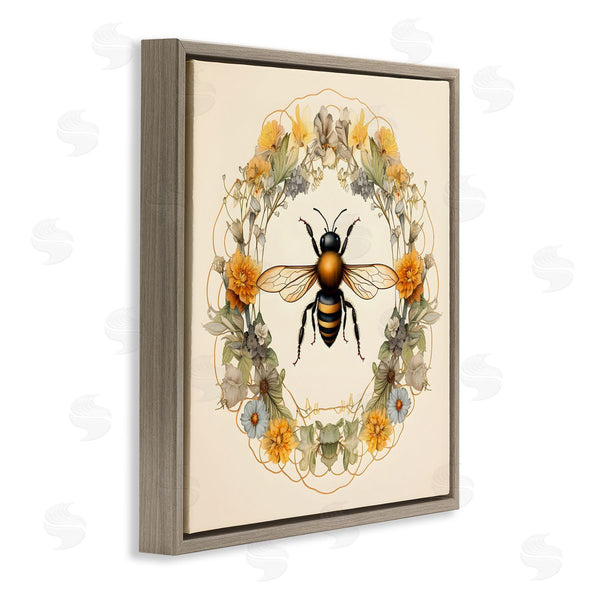 Stupell Industries Petal Prints Design | Cottage Bee Wreath