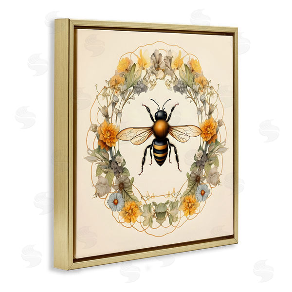 Stupell Industries Petal Prints Design | Cottage Bee Wreath