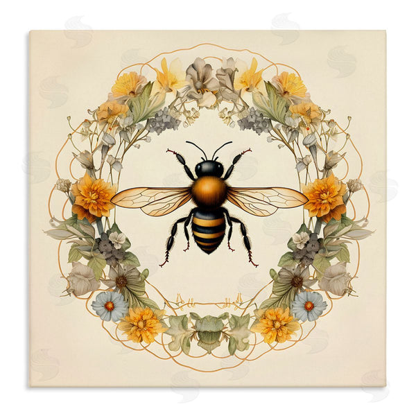 stupell industries Petal Prints Design | Cottage Bee Wreath