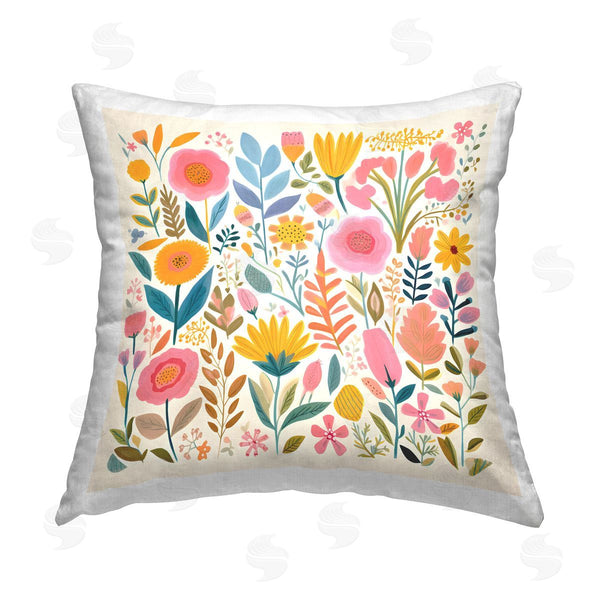 stupell industries Petal Prints Design | Cottage Florals Pattern Printed Throw Pillow