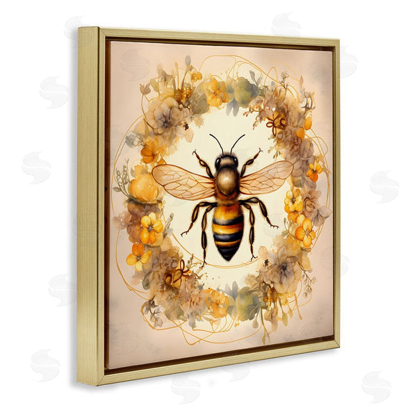 Stupell Industries Petal Prints Design | Country Bee Wreath