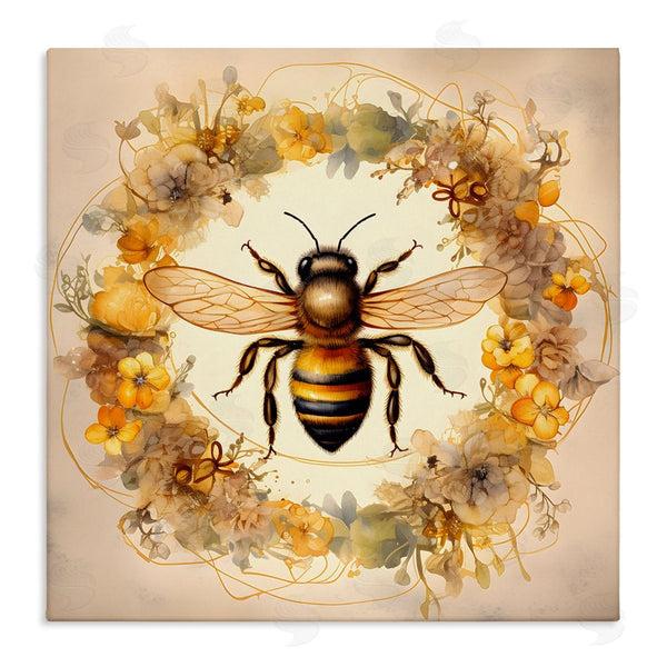 stupell industries Petal Prints Design | Country Bee Wreath