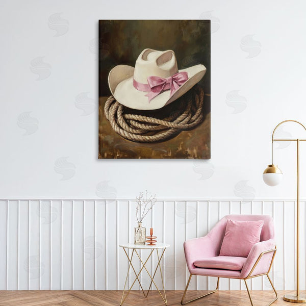 Stupell Industries Petal Prints Design | Cowgirl Hat Bow And Lasso Wall Art