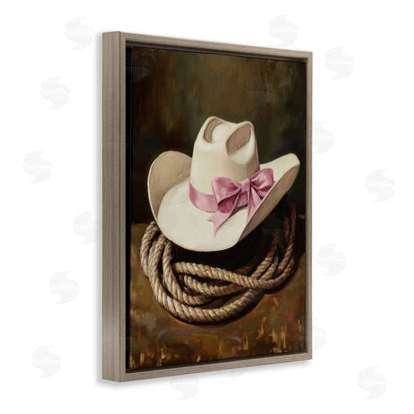 Stupell Industries Petal Prints Design | Cowgirl Hat Bow And Lasso Wall Art
