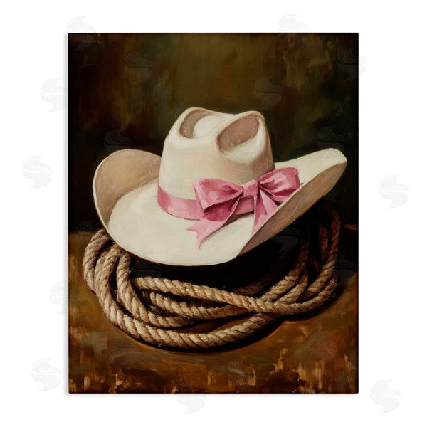 stupell industries Petal Prints Design | Cowgirl Hat Bow and Lasso Wall Art