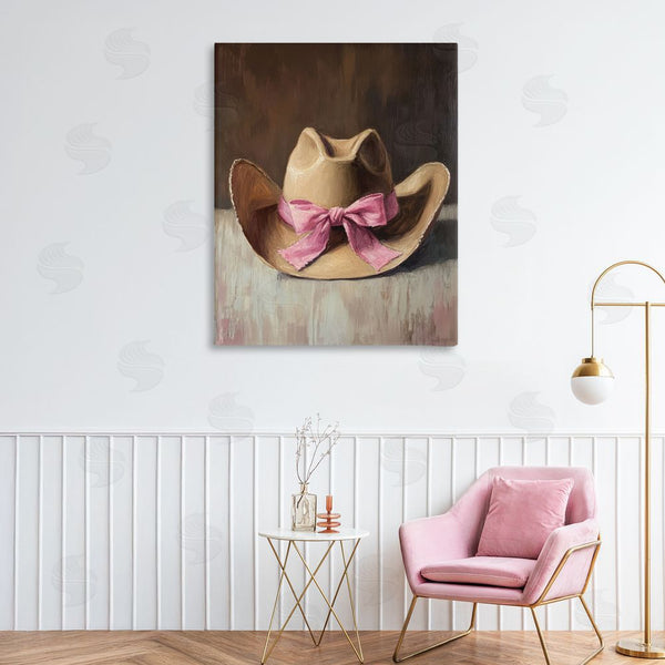 Stupell Industries Petal Prints Design | Cowgirl Hat With Pink Bow Wall Art