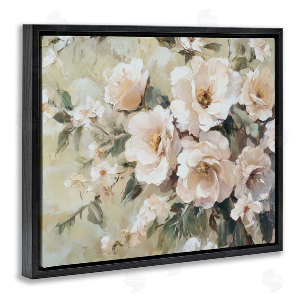 Stupell Industries Petal Prints Design | Cream Dynamic Florals