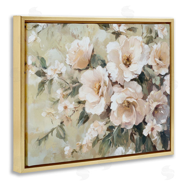 Stupell Industries Petal Prints Design | Cream Dynamic Florals