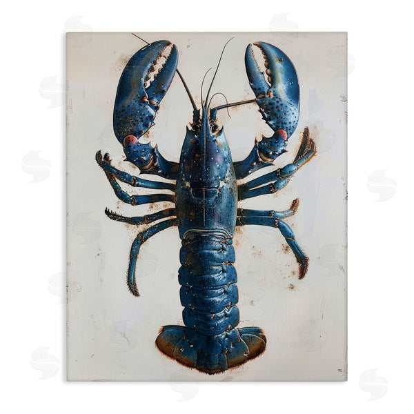 stupell industries Petal Prints Design | Cyan Crustacean Lobster Wall Art
