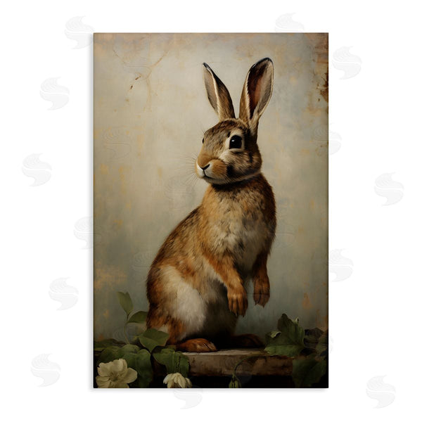 stupell industries Petal Prints Design | Dark Rabbit Portrait