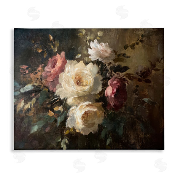 stupell industries Petal Prints Design | Dark Still Life Roses