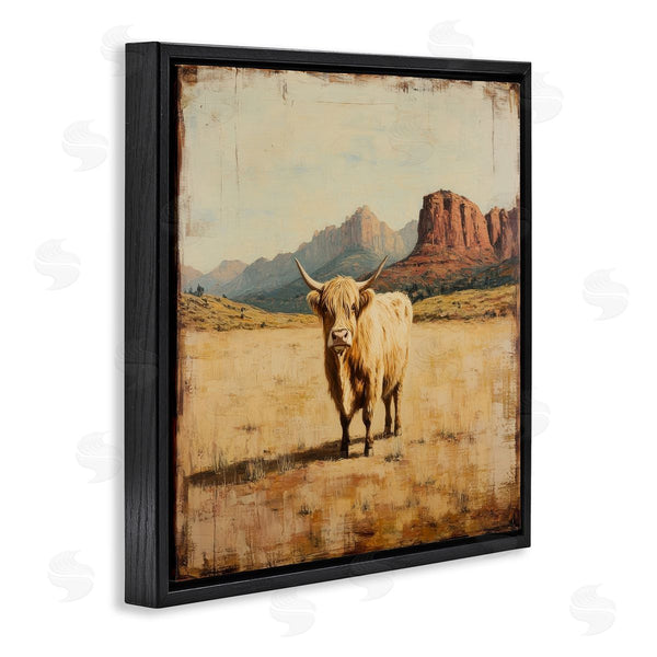 Stupell Industries Petal Prints Design | Desert Cow Portrait