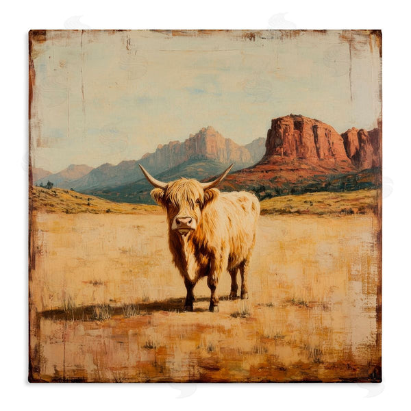 stupell industries Petal Prints Design | Desert Cow Portrait