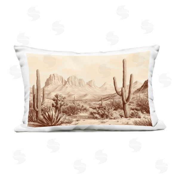 Stupell Industries Petal Prints Design | Desert Landscape Vintage Cacti Printed Throw Pillow