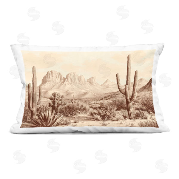 stupell industries Petal Prints Design | Desert Landscape Vintage Cacti Printed Throw Pillow