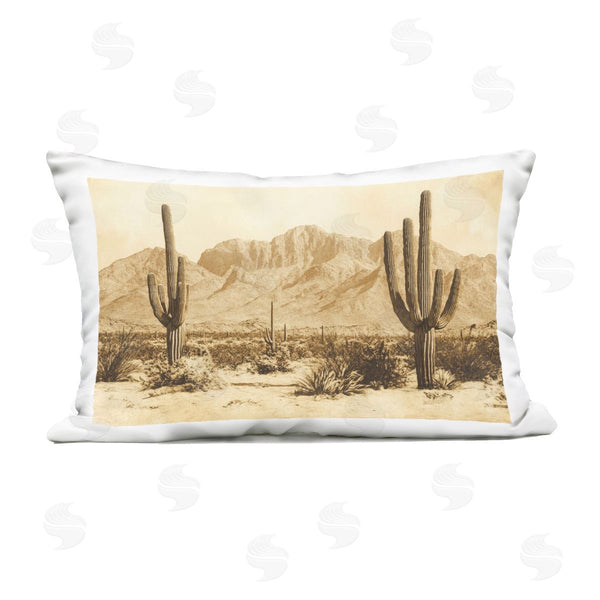 Stupell Industries Petal Prints Design | Desert Landscape Vintage Sepia Printed Throw Pillow