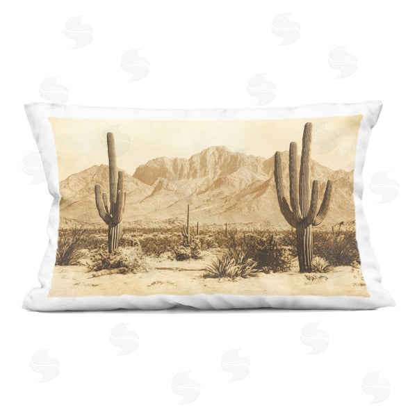 stupell industries Petal Prints Design | Desert Landscape Vintage Sepia Printed Throw Pillow