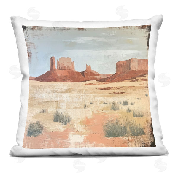 stupell industries Petal Prints Design | Desert Postcard Mesa Printed Throw Pillow