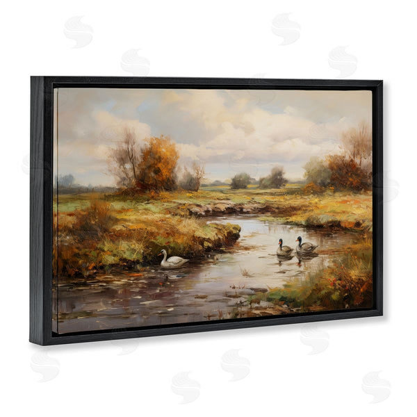 Stupell Industries Petal Prints Design | Ducky Days Landscape Wall Art